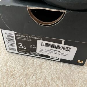 Jordan 12 Retro Box — Black, White, Red